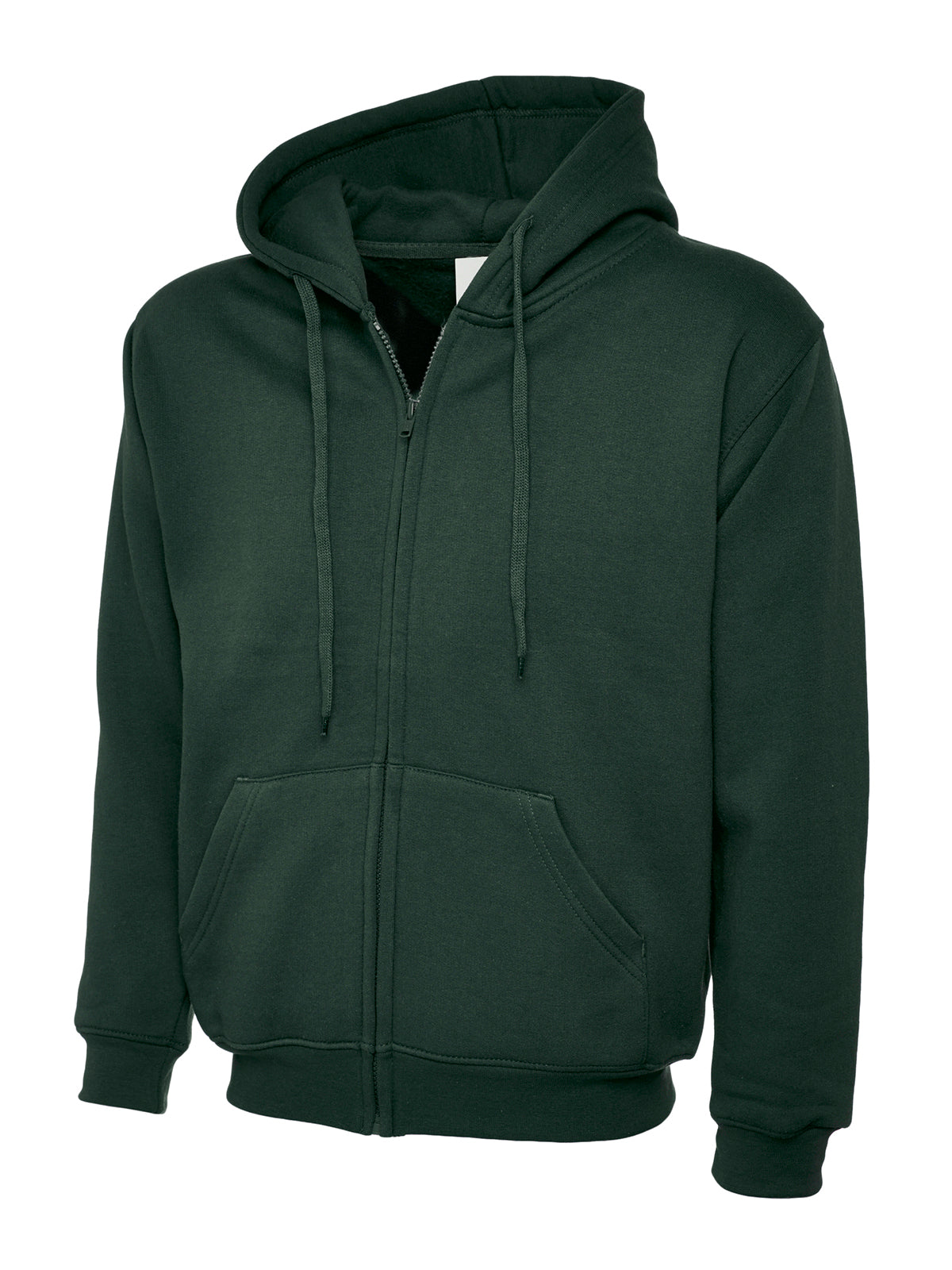 Sudadera Clásica Capucha Cremallera Completa Adultos Verde Botella UC504BG