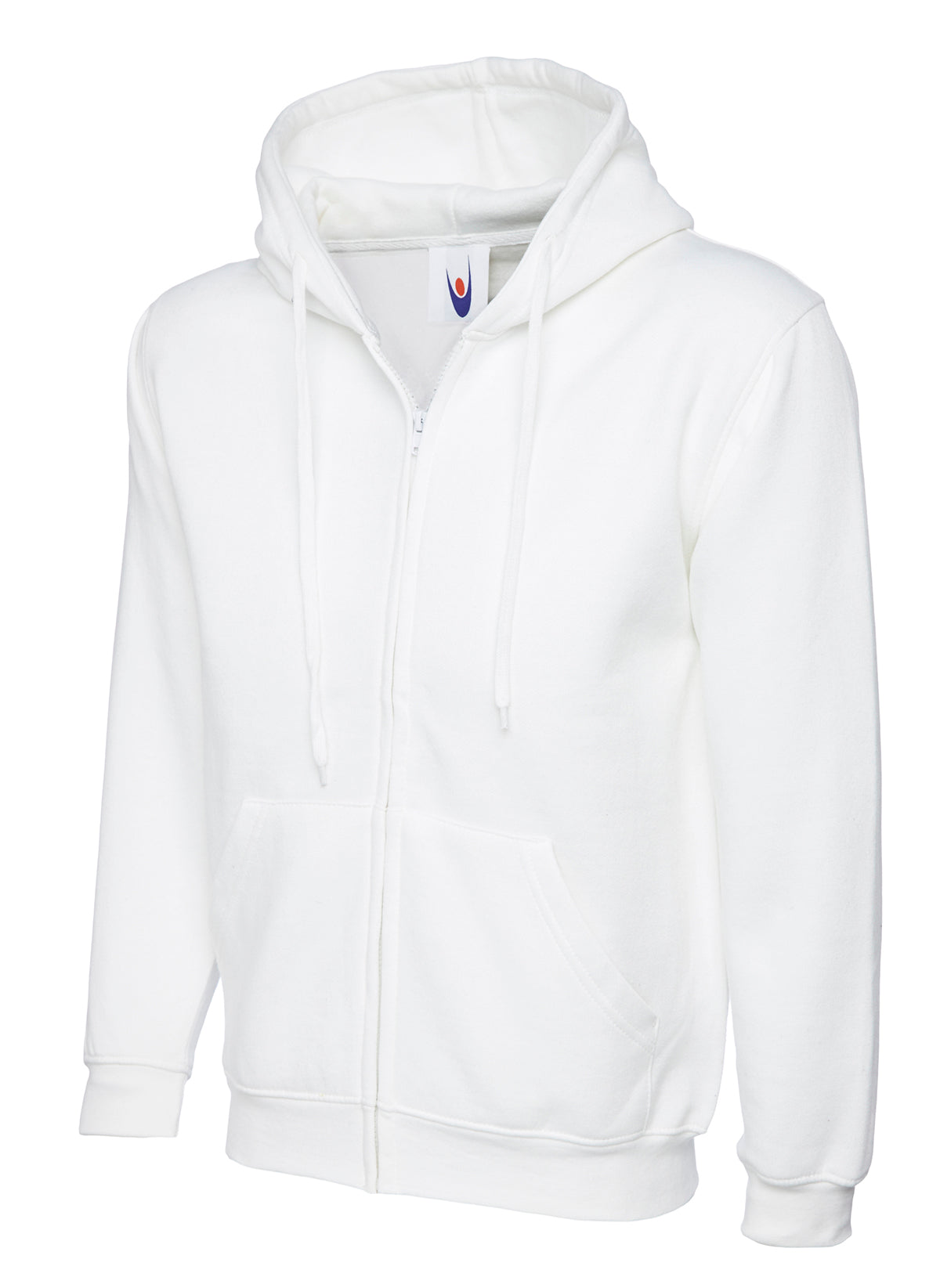 Sudadera Clásica Capucha Cremallera Completa Adultos Blanca UC504WH