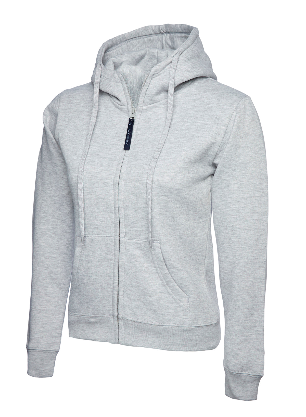 Sudadera clásica con capucha y cremallera completa para mujer Heater Grey UC505HG