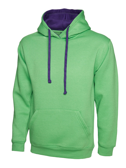 Sudadera Contraste Capucha Lima/Morado UC507LP