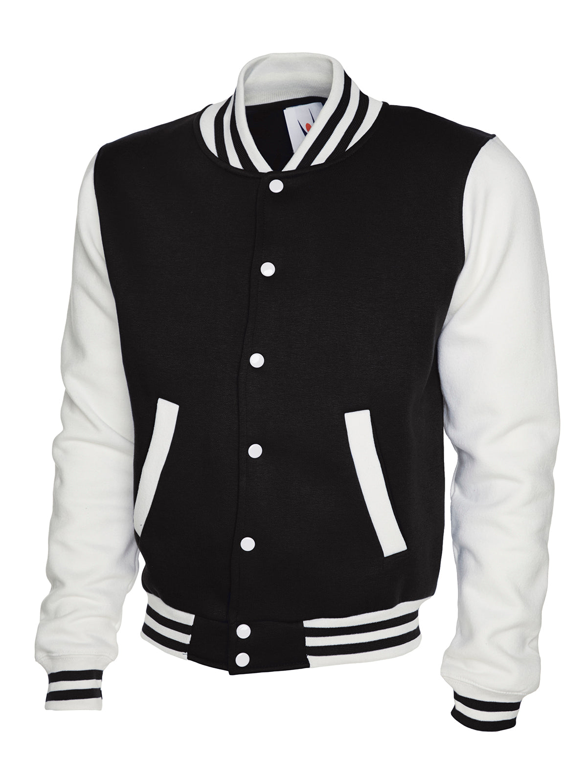 Chaqueta Varsity Negra/Blanca UC525BW