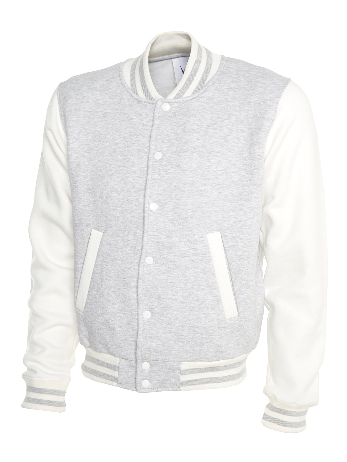 Chaqueta Varsity Gris/Blanca UC525GW