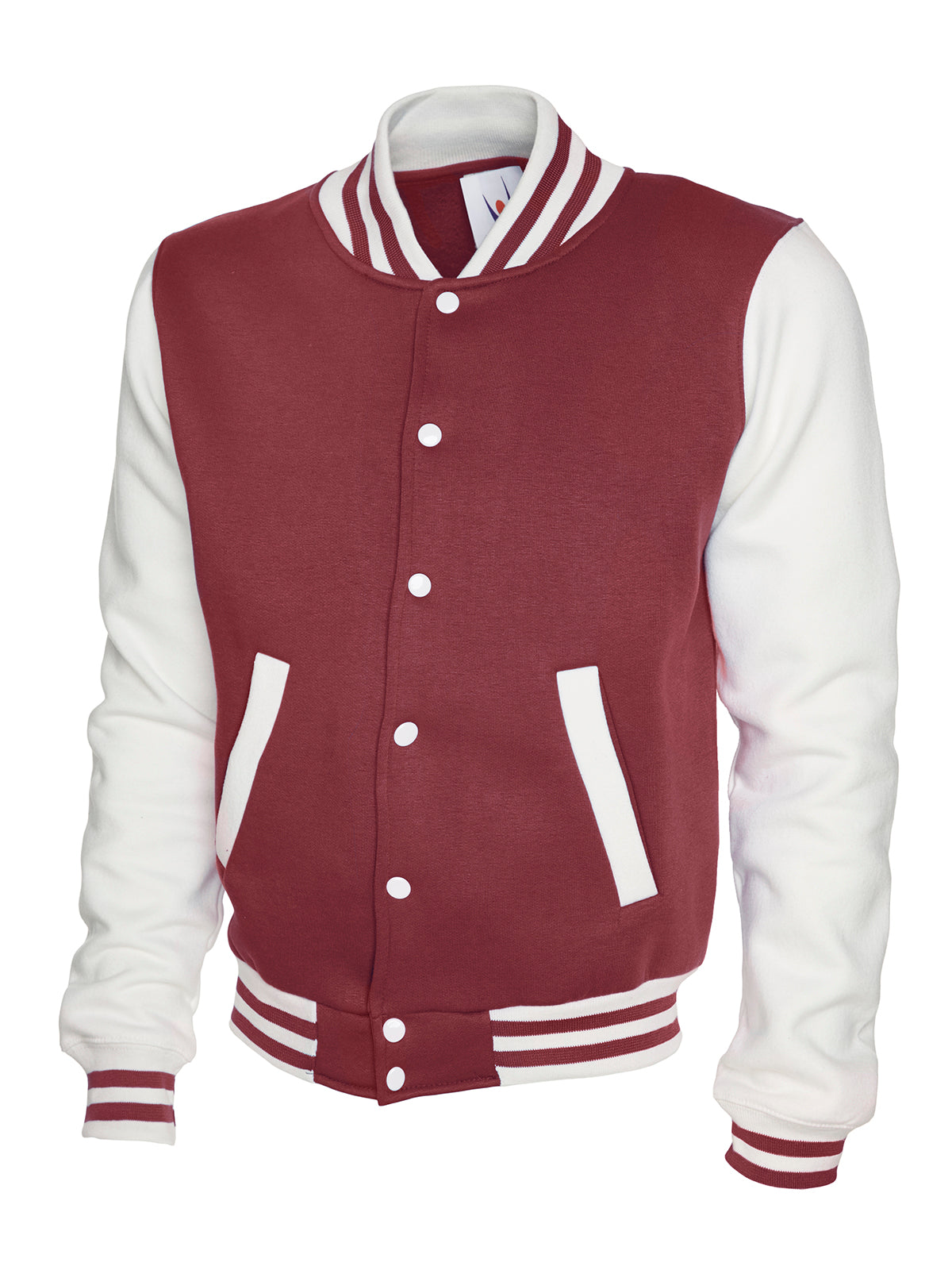 Chaqueta Varsity Granate/Blanco UC525MW