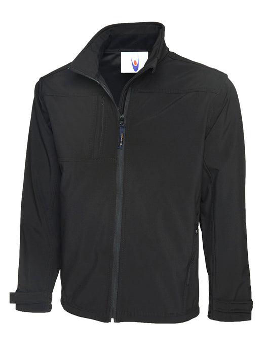 Chaqueta Soft Shell Premium con cremallera completa Negra UC611BK