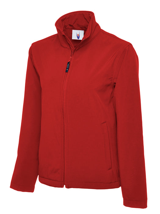 Chaqueta clásica Soft Shell con cremallera completa Roja UC612RD