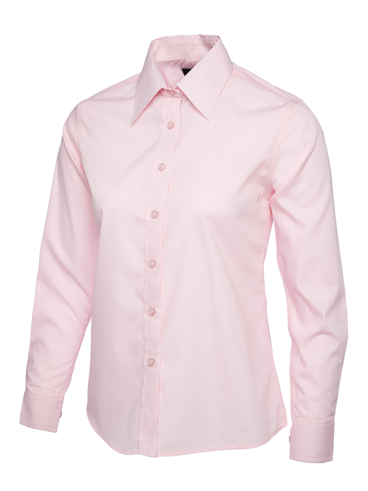 Camisa Mujer Popelín Manga Larga Rosa UC711PI