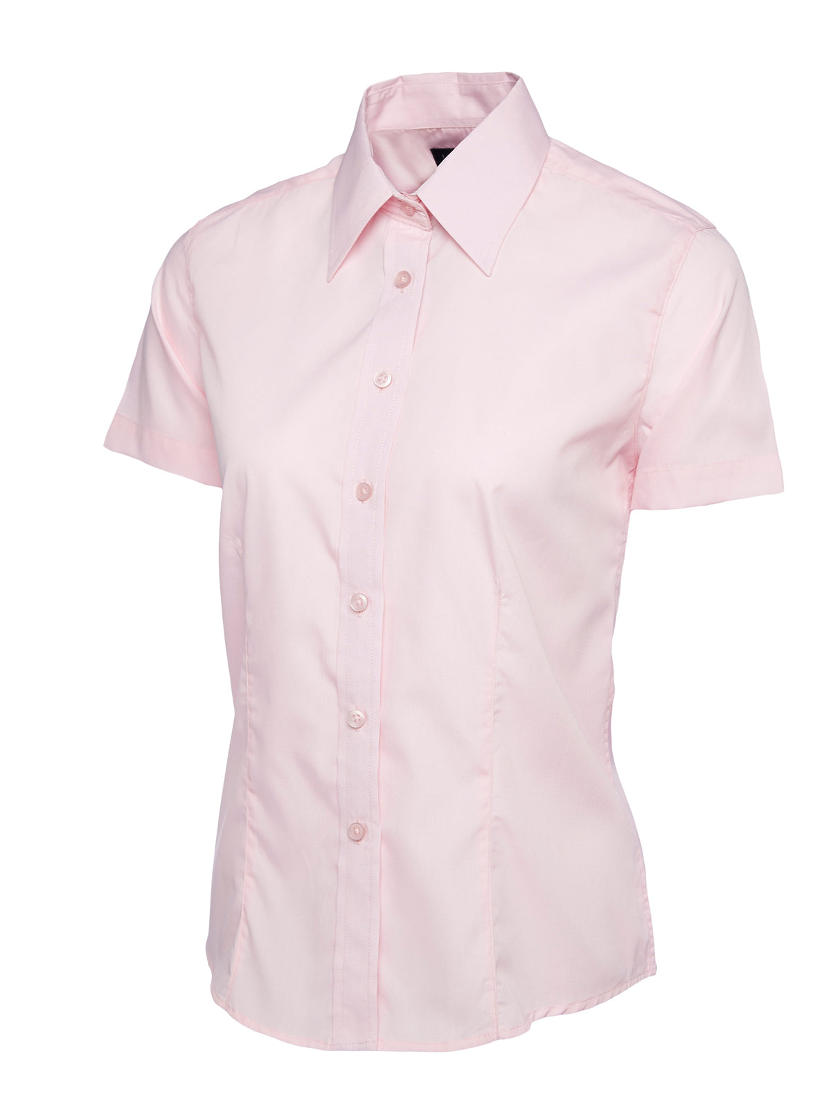 Camisa Mujer Popelín Manga Corta Rosa UC712PI