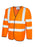 Chaleco de seguridad de manga larga naranja de alta visibilidad UC802OR
