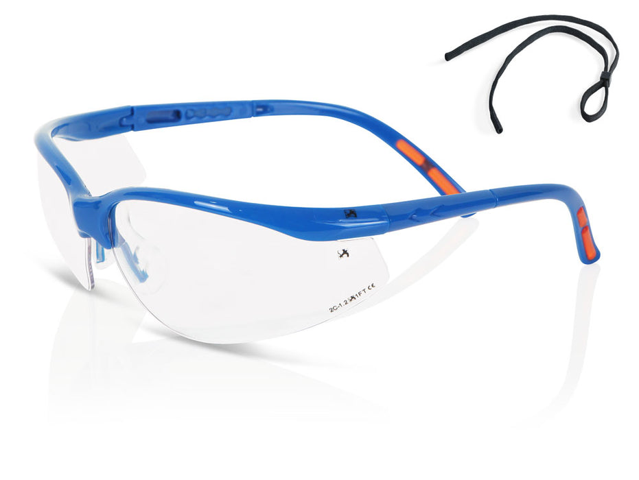(CAJA DE 10) Gafas de seguridad con lentes transparentes ZZ0010