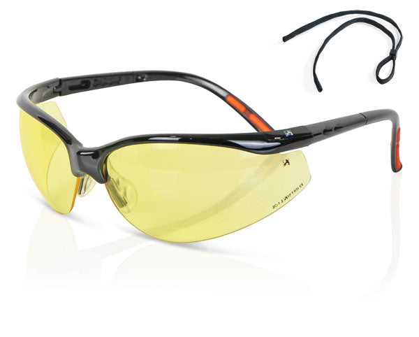 (BOX OF 10) Yellow High Performance Lens Safety Spectacle ZZ0020Y