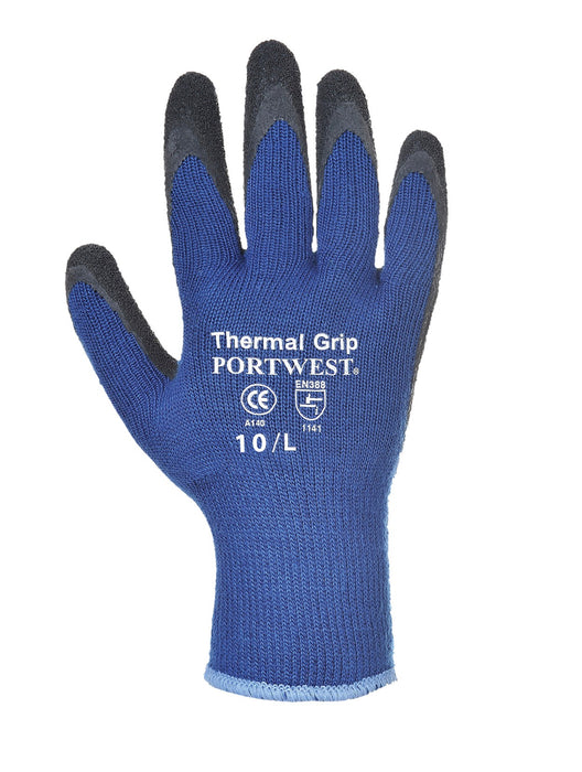 Guantes de látex Thermal Grip Azul/Negro A140B8R (MULTI-PACK)