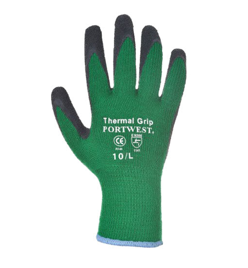 Guantes de látex Thermal Grip Verde/Negro A140E8R (MULTI-PACK)