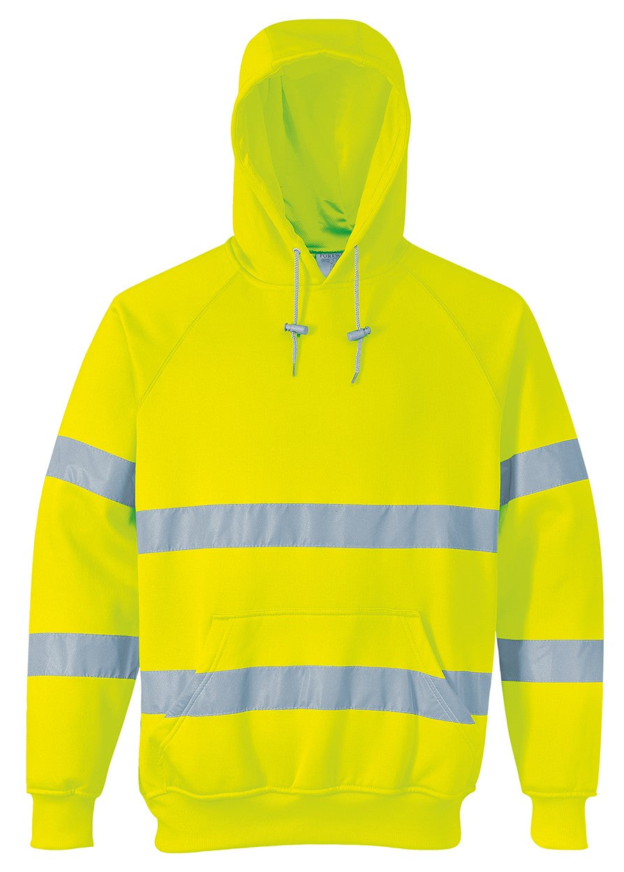 Hi-Vis Hooded Sweatshirt Yellow B304YW