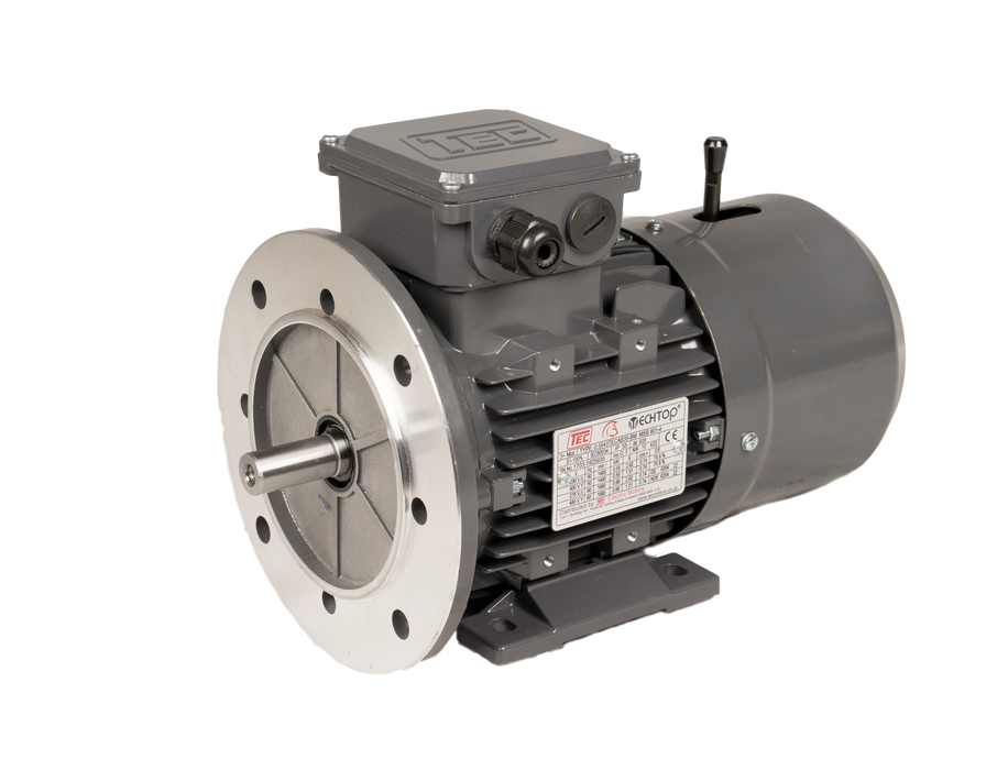 TEC-Three-Phase-Aluminium-Electric-Motor-0.25kw-4-Pole-Foot-and-Flange-Mounted-Brake-B35-