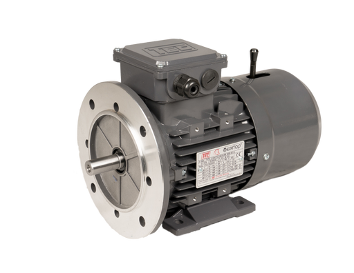 TEC-Three-Phase-Aluminium-Electric-Motor-1.1kw-2-Pole-Foot-and-Reduced-Flange-Mounted-Brake-B35R-