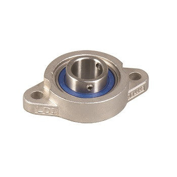 UFL000 10mm Bore Self Lube Aluminium 2 Bolt Oval Bearing with Eccentric Collar